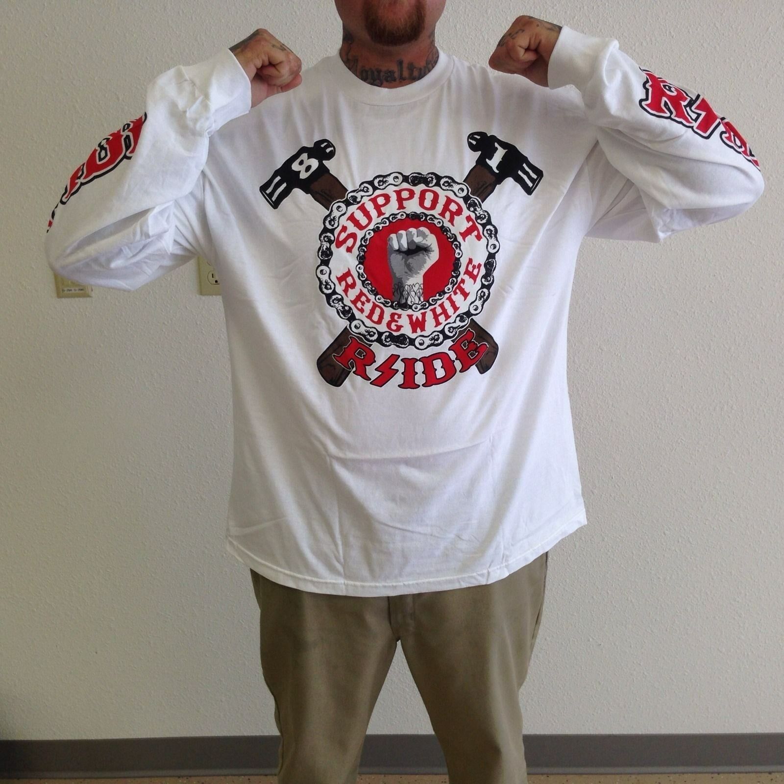 Hells Angels Rside FIST WITH HAMMER support shirt LONG SLEEVE