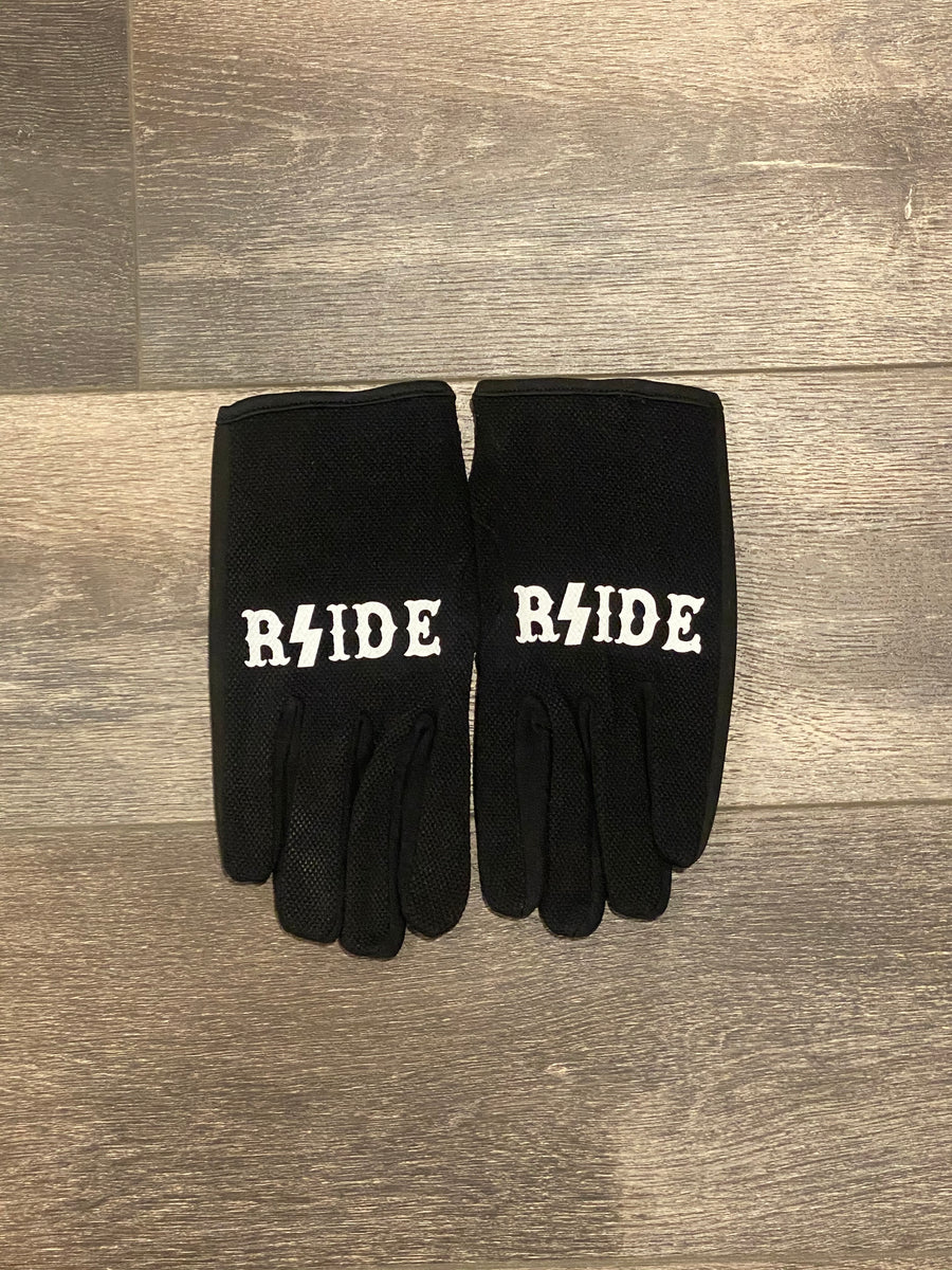 Rside black and white support gloves