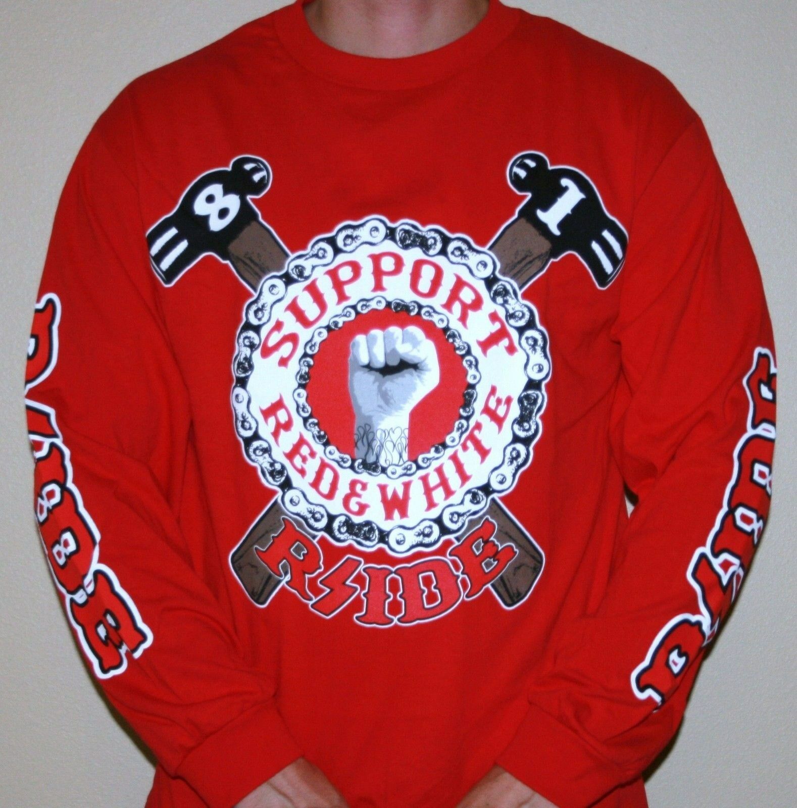 Hells Angels Rside FIST WITH HAMMER support shirt LONG SLEEVE – RSIDE ...