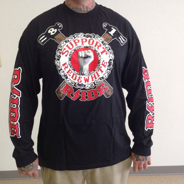 Hells Angels Rside FIST WITH HAMMER support shirt LONG SLEEVE