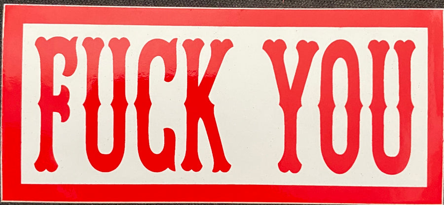 Fuck you sticker #31