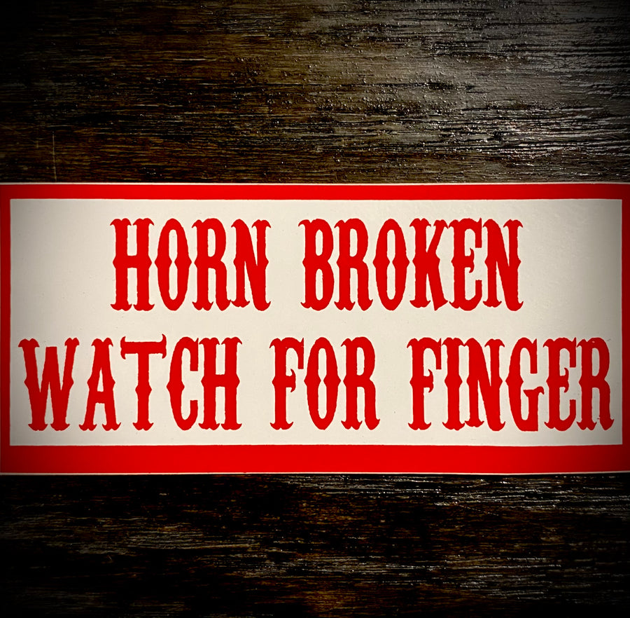 Horn broken sticker #41