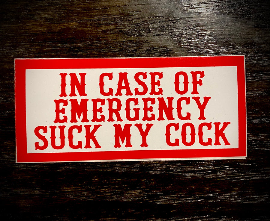 In case of emergency sticker #102