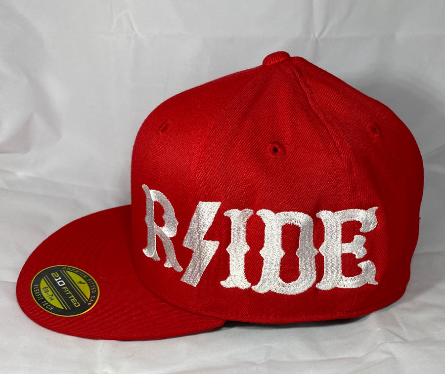 Hells Angels - Red with White RSIDE snap back Hat