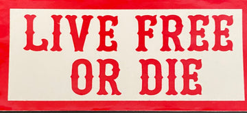 Live free or die sticker #127